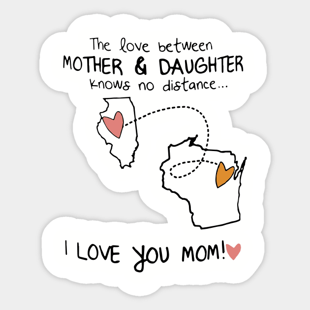 The Love Between Mother And Daughter Knows No Distance Daughter Sticker by erbedingsanchez